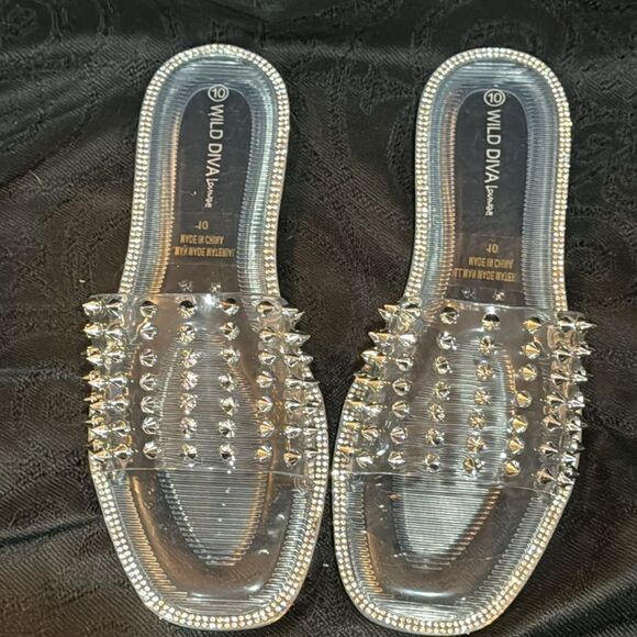 What of Diva clear studded shoes - Picture 2 of 7